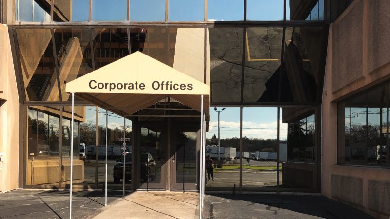 Corporate office sign of SLA Transport